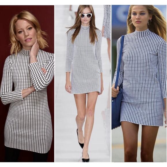 Ralph Lauren Collection Purple Label Runway Mini Dress Mock Neck 3/4 Sleeve M - Picture 1 of 13